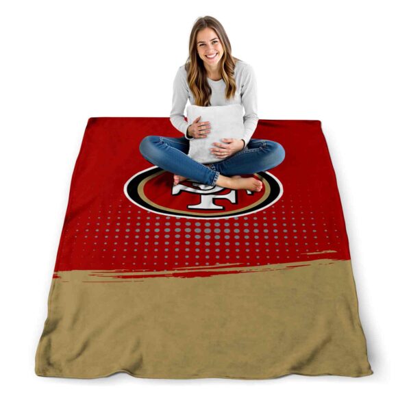 san francisco 49ers gradient dots red blanket high quality