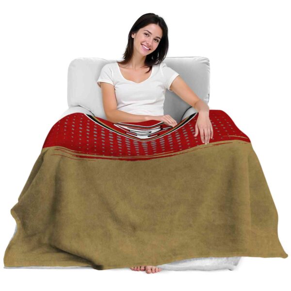 san francisco 49ers gradient dots red blanket latest model