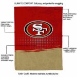 san francisco 49ers gradient dots red blanket new arrival