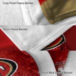 san francisco 49ers gradient dots red blanket premium grade