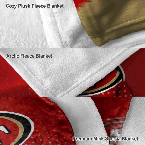 san francisco 49ers gradient dots red blanket premium grade