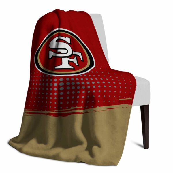 san francisco 49ers gradient dots red blanket top rated