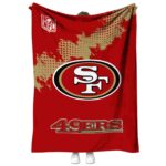 san francisco 49ers grunge texture red blanket best selling