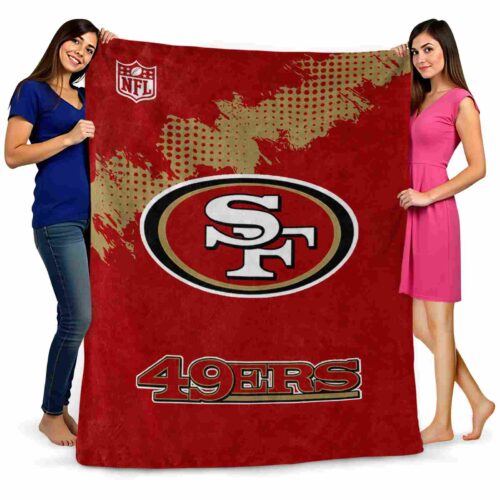 san francisco 49ers grunge texture red blanket fashion forward