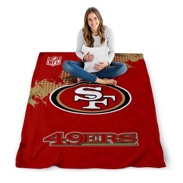 san francisco 49ers grunge texture red blanket high quality