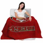 san francisco 49ers grunge texture red blanket latest model