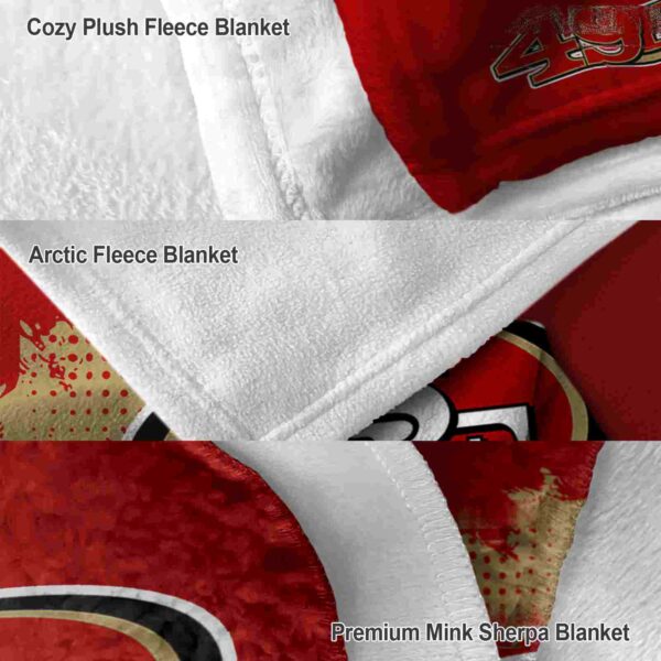 san francisco 49ers grunge texture red blanket premium grade