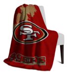 san francisco 49ers grunge texture red blanket top rated