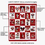 san francisco 49ers mickey minnie red white blanket new arrival