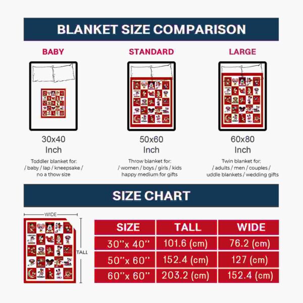 san francisco 49ers mickey minnie red white blanket trendy