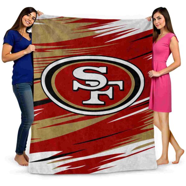 san francisco 49ers paint streaks red white blanket fashion forward