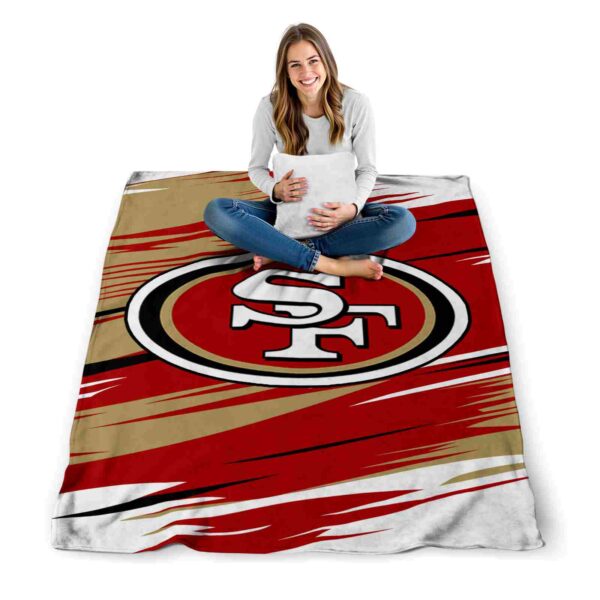 san francisco 49ers paint streaks red white blanket high quality