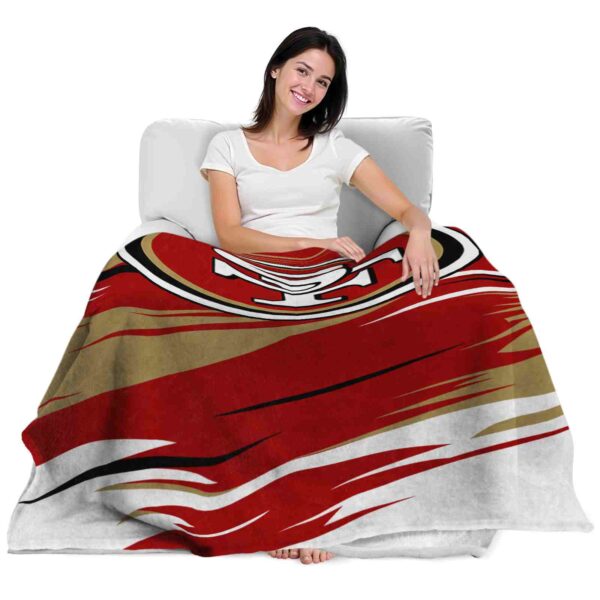 san francisco 49ers paint streaks red white blanket latest model