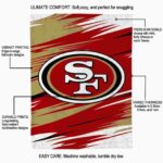 san francisco 49ers paint streaks red white blanket new arrival
