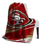 san francisco 49ers paint streaks red white blanket top rated
