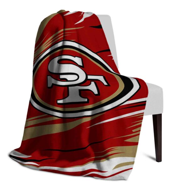 san francisco 49ers paint streaks red white blanket top rated