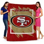 san francisco 49ers splatter effect red blanket fashion forward