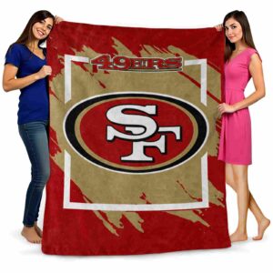 san francisco 49ers splatter effect red blanket fashion forward