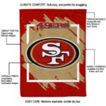 san francisco 49ers splatter effect red blanket new arrival