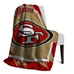 san francisco 49ers splatter effect red blanket top rated