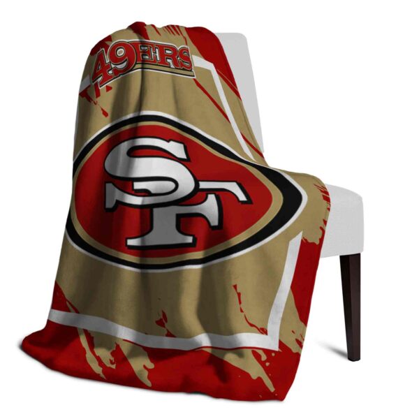 san francisco 49ers splatter effect red blanket top rated