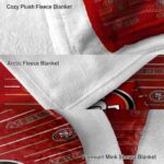 san francisco 49ers striped pattern red blanket best selling