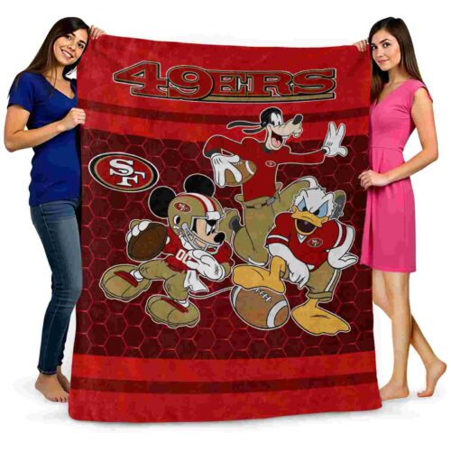 san francisco 49ers three musketeers red blanket fashion forward