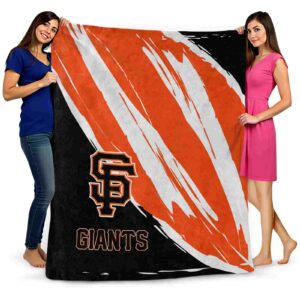 san francisco giants brushstrokes orange white blanket fashion forward