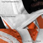 san francisco giants brushstrokes orange white blanket premium grade
