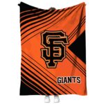 san francisco giants diagonal stripes orange blanket best selling