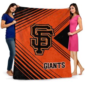 san francisco giants diagonal stripes orange blanket fashion forward