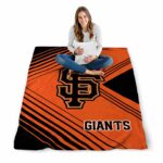 san francisco giants diagonal stripes orange blanket best selling