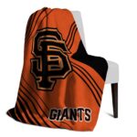 san francisco giants diagonal stripes orange blanket best selling