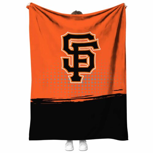 san francisco giants gradient dots orange blanket best selling