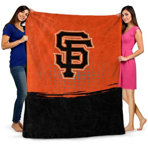 san francisco giants gradient dots orange blanket fashion forward