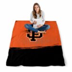 san francisco giants gradient dots orange blanket high quality