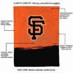 san francisco giants gradient dots orange blanket new arrival
