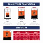 san francisco giants gradient dots orange blanket trendy