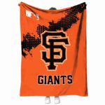 san francisco giants grunge texture orange blanket best selling