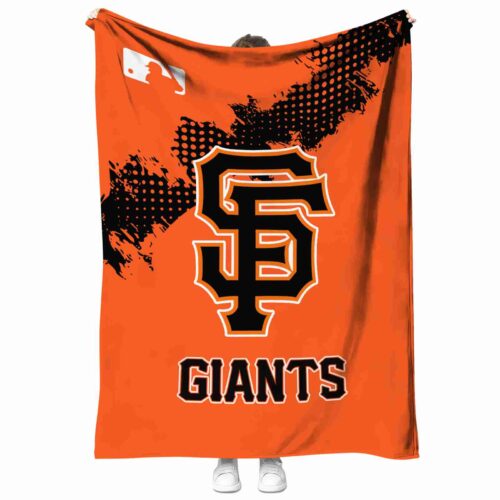 san francisco giants grunge texture orange blanket best selling
