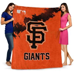 san francisco giants grunge texture orange blanket fashion forward