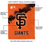 san francisco giants grunge texture orange blanket best selling
