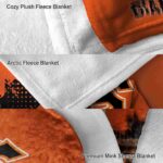 san francisco giants grunge texture orange blanket best selling