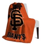 san francisco giants grunge texture orange blanket best selling
