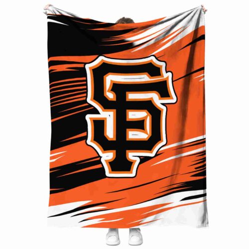 san francisco giants paint streaks orange white blanket best selling