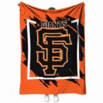 san francisco giants splatter effect orange blanket best selling