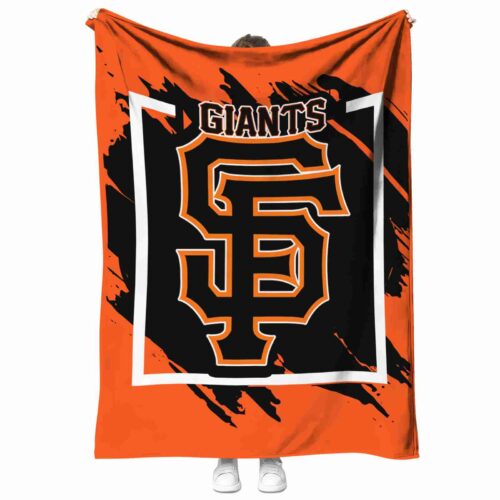 san francisco giants splatter effect orange blanket best selling