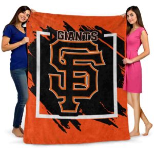 san francisco giants splatter effect orange blanket fashion forward