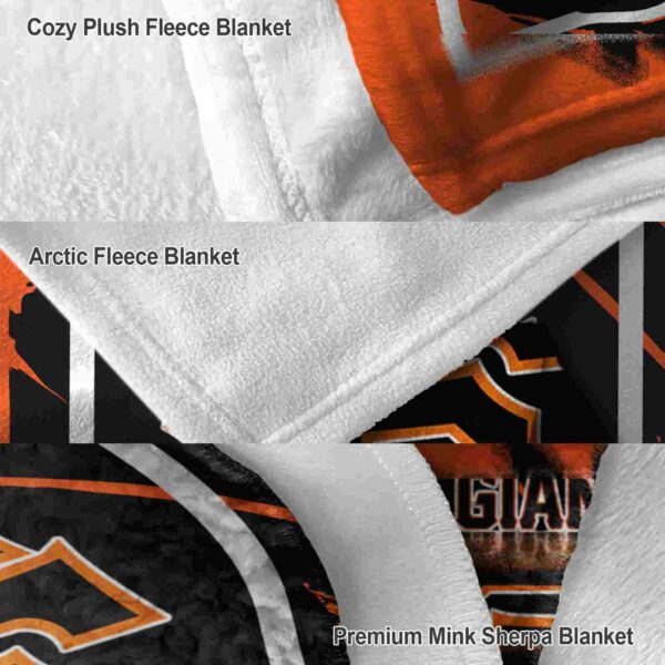 san francisco giants splatter effect orange blanket premium grade
