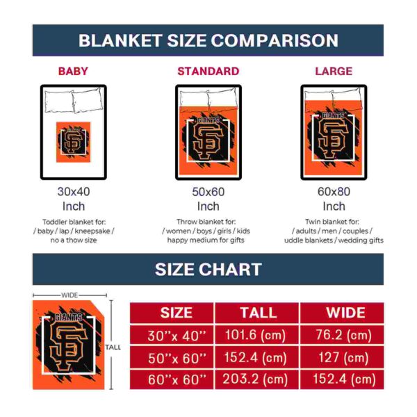 san francisco giants splatter effect orange blanket trendy